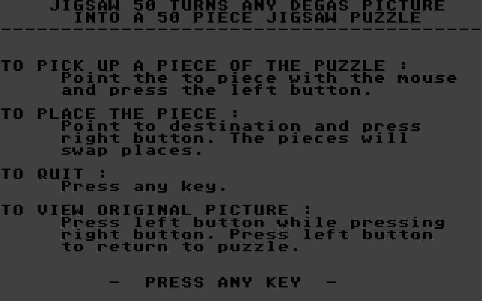 Jigsaw 50 atari screenshot